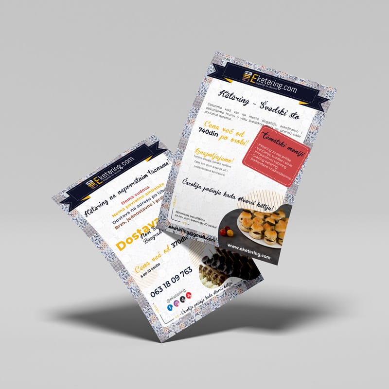 Flajeri dizajn izrada flajera cena akcija novi sad beograd e ketering