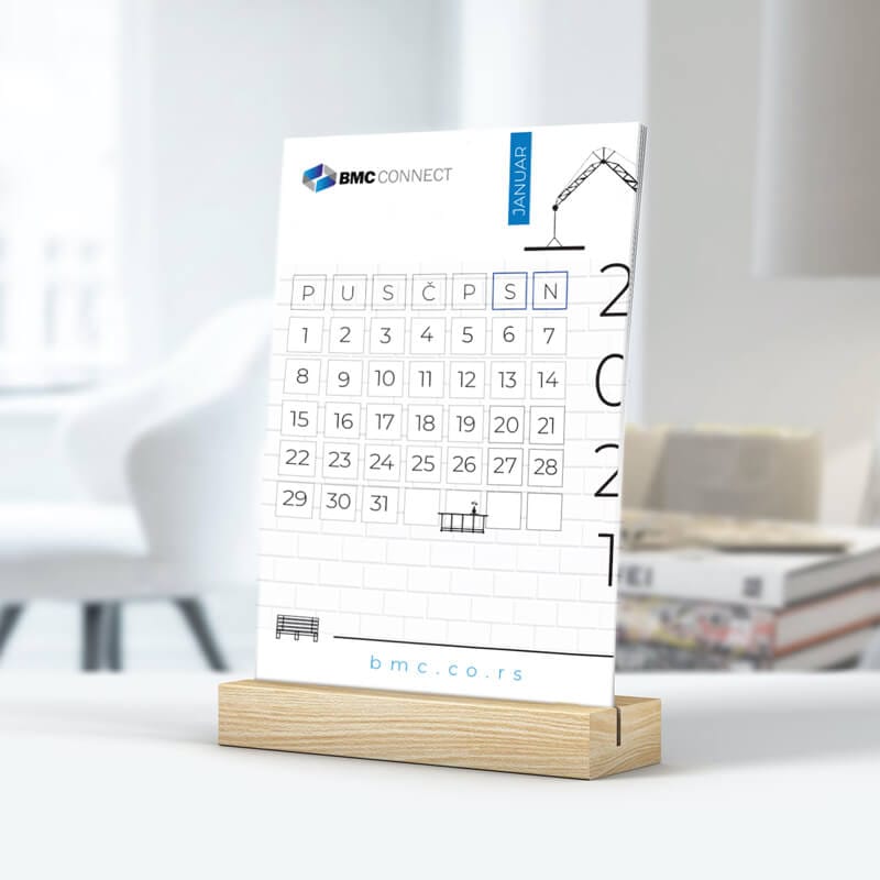 Kalendari dizajn izrada kalendara cena akcija Novi Sad Beograd BMC Connect