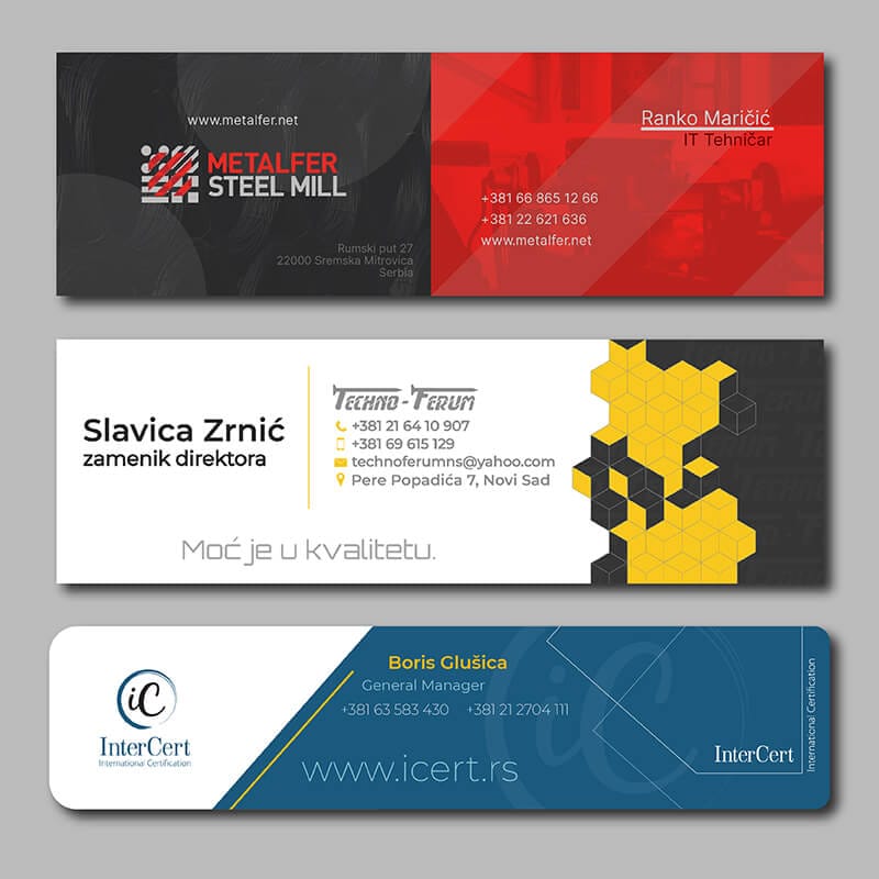 Dizajn potpisa maila Novi Sad Beograd Srbija Kreaterija